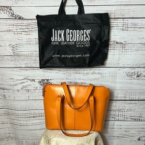 Jack Georges Milano Collection Madison Ave Business Tote in Orange